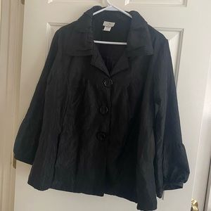 Vintage Caribe Black Blouse Top